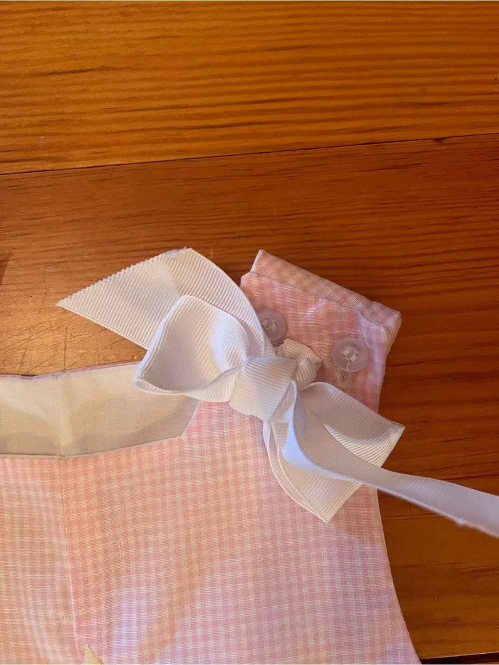 Pink Gingham Romper 1st Birthday Outfit Size 24mo Girls Baby